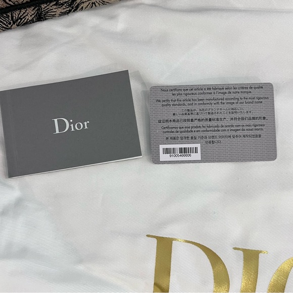 NWT Dior Book Tote Medium Canvas Embroidered Dioriviera Toile De Jouy Black Tan - Picture 15 of 16